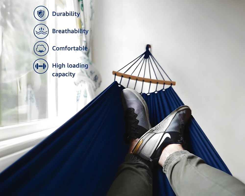 hammock with wooden pole