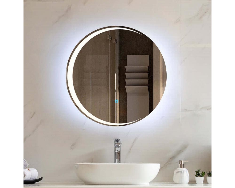 Bathroom LED Mirror Round Frameless 70CM