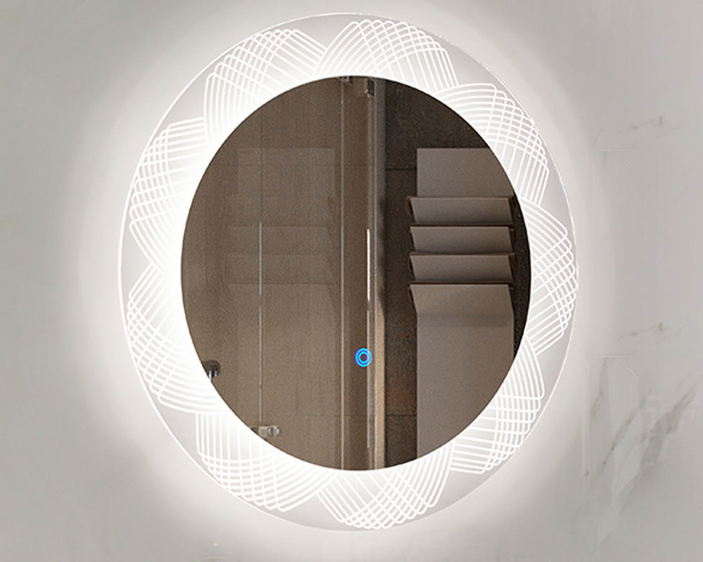 LED mirror with aluminum backing