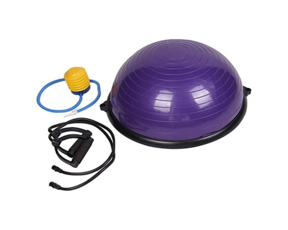 Yoga ball with foot pump