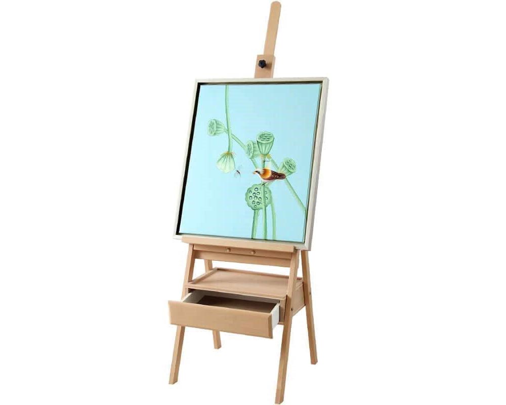 Artist easel with shelf