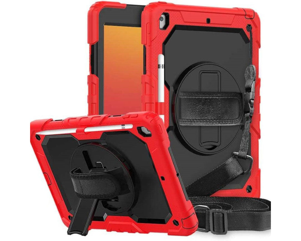 Adjustable hand strap on iPad case