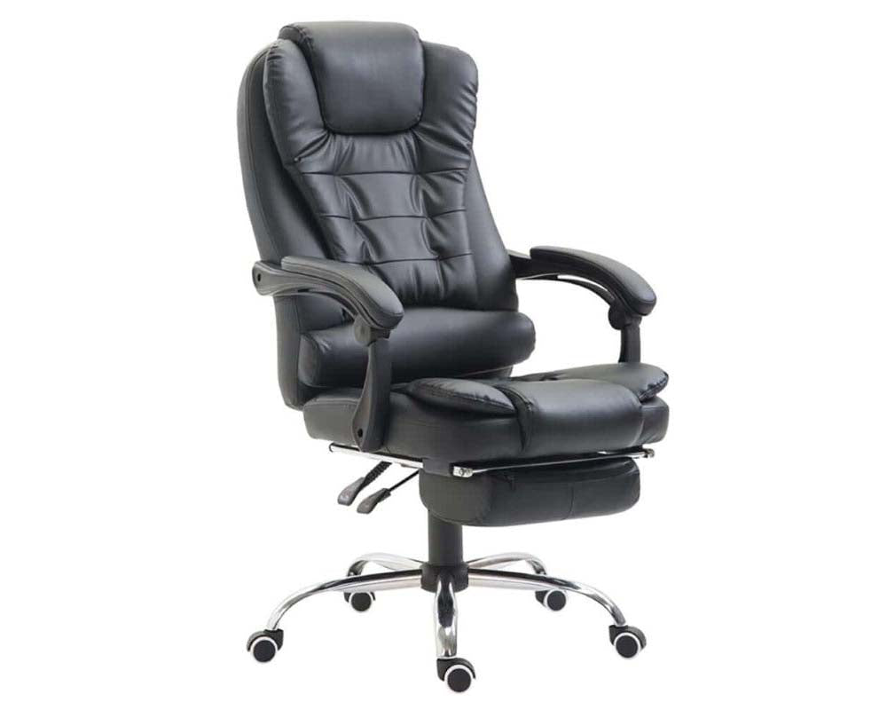 Ergonomic Gaming Office Chair – Adjustable PU Leather Computer Chair, Black
