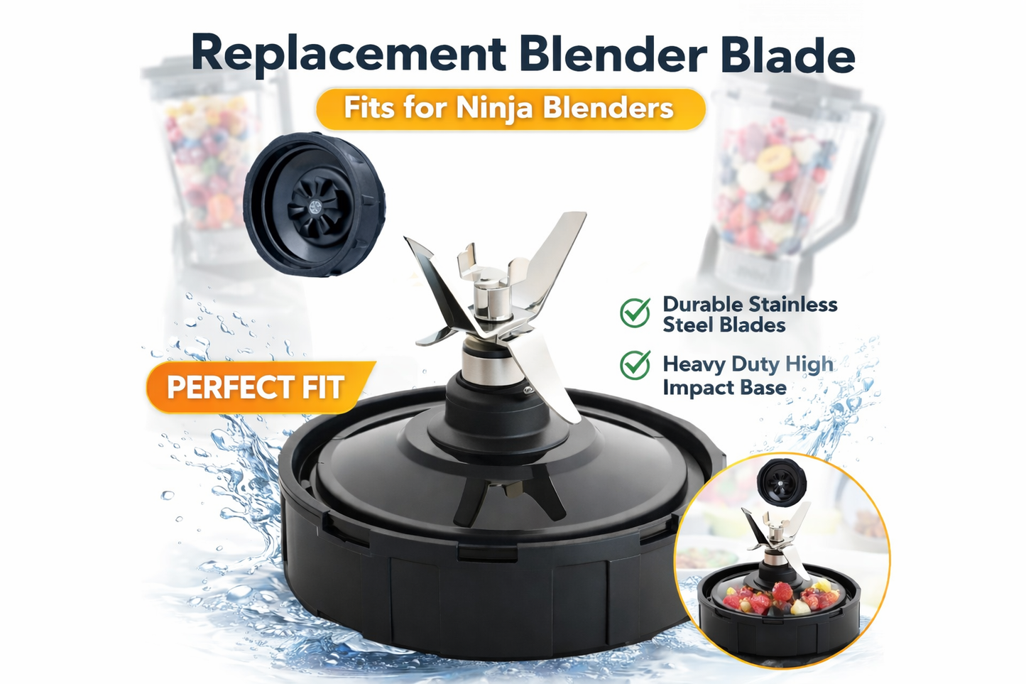 7 fin blade for smoothie blender