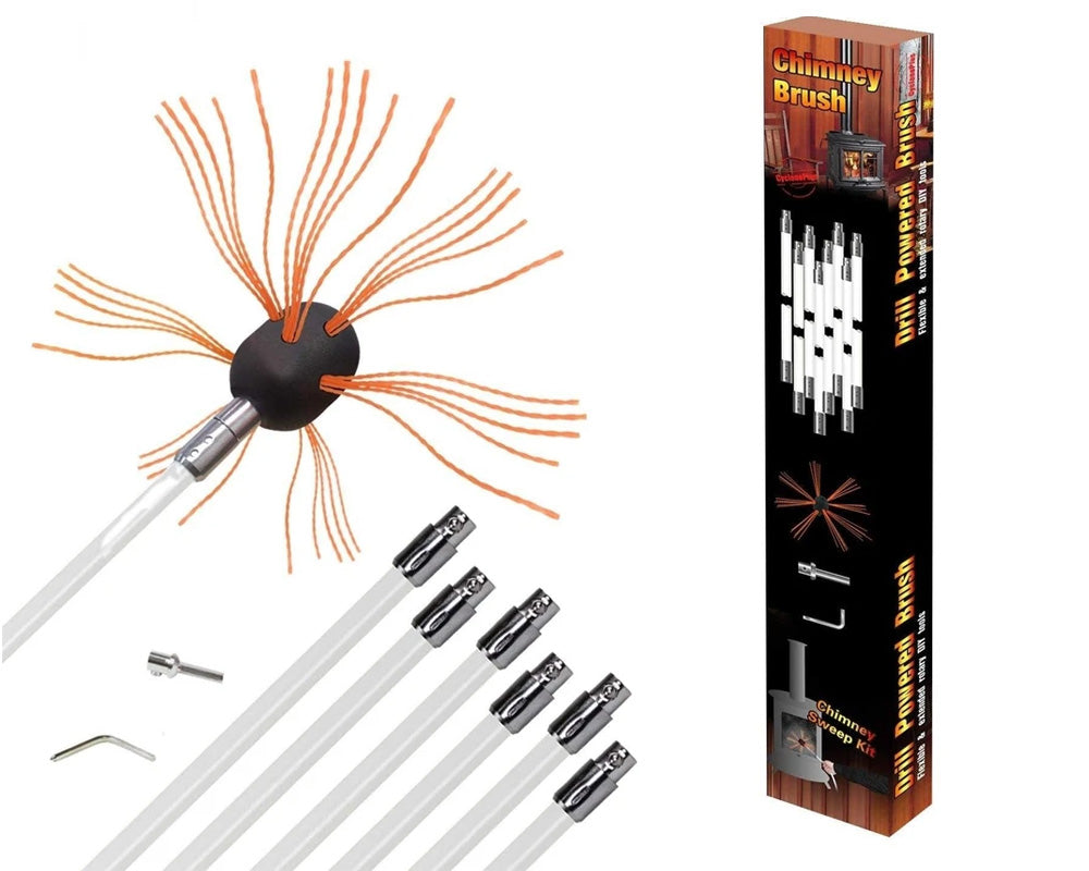Rotating chimney brush
