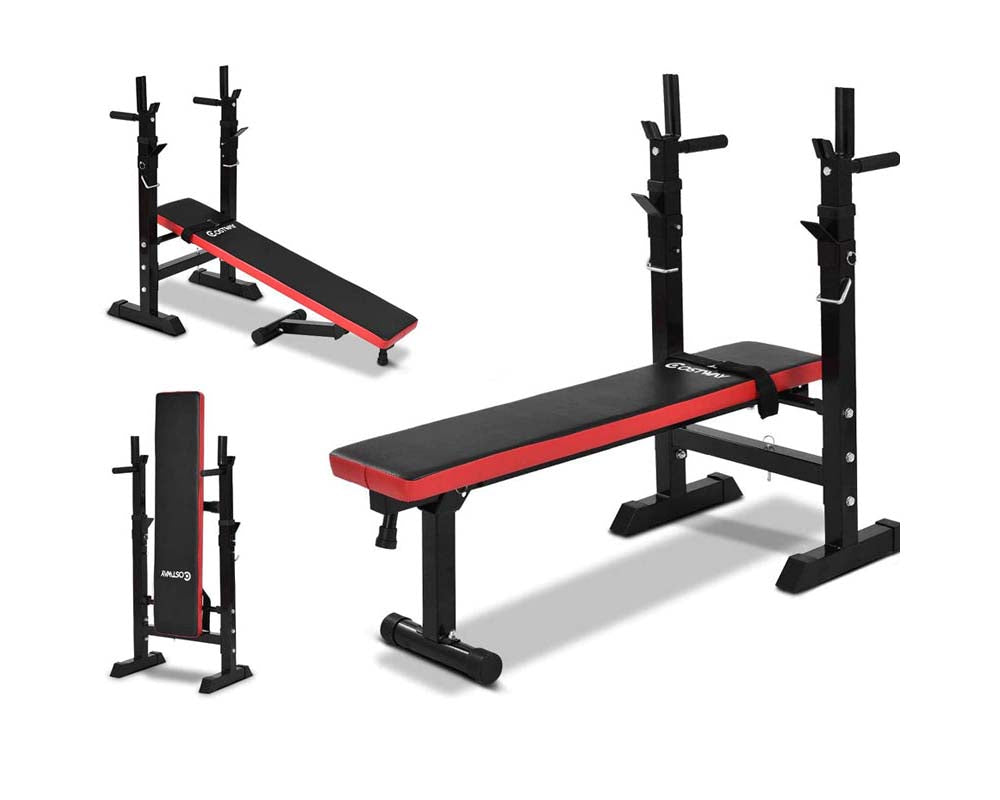 Stable bench with rubber feet