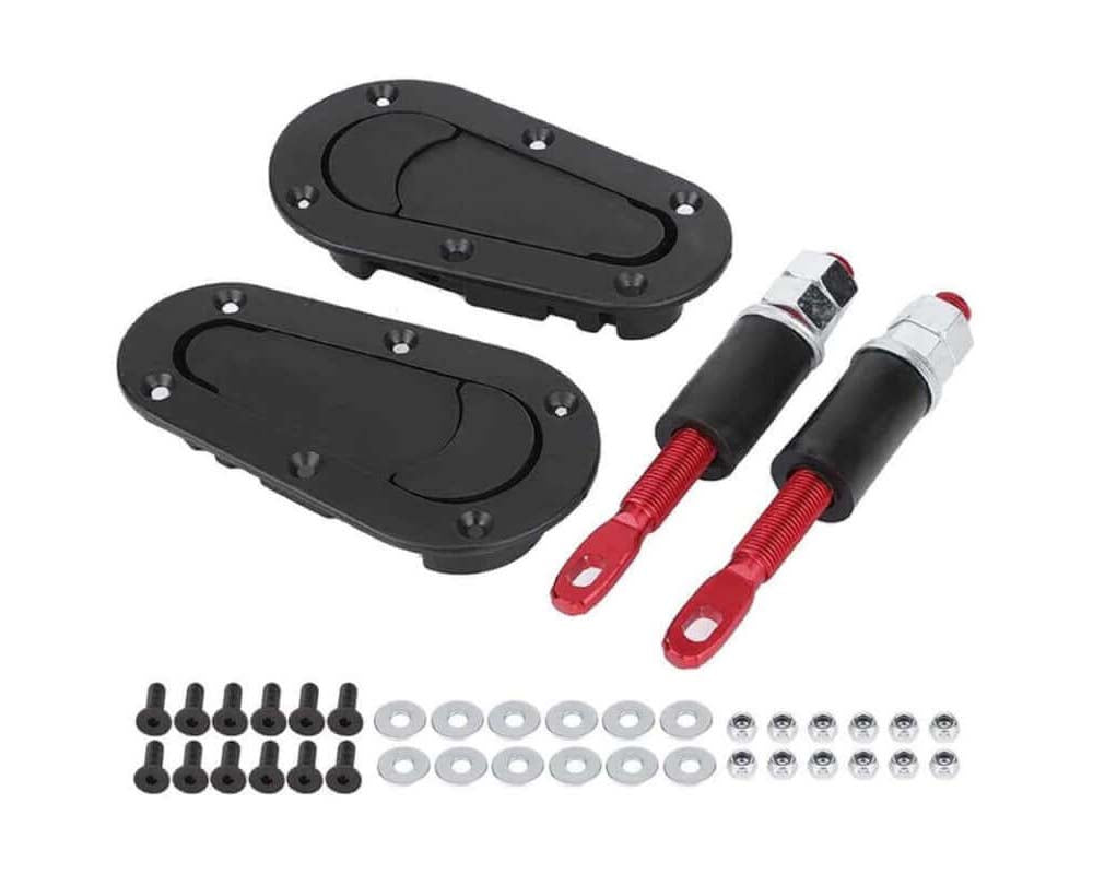Racing style hood lock
