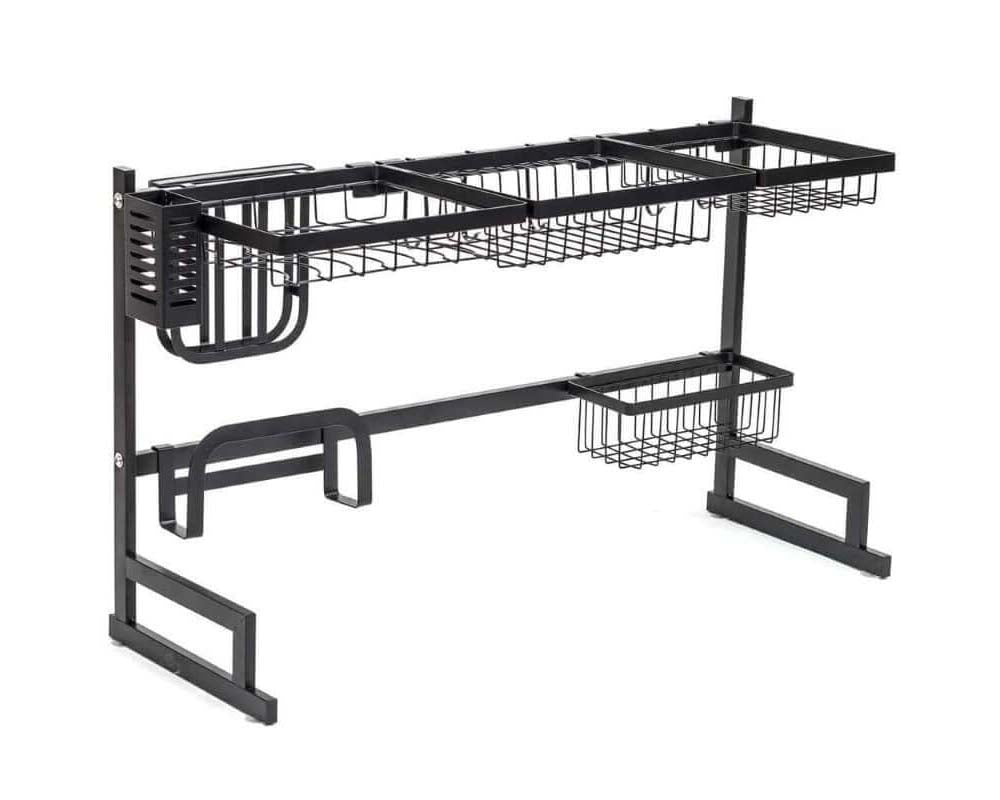 Dish rack with chopping board holder