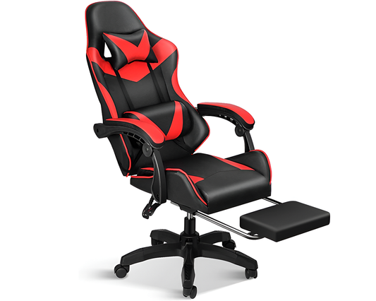 Gaming chair with footrest