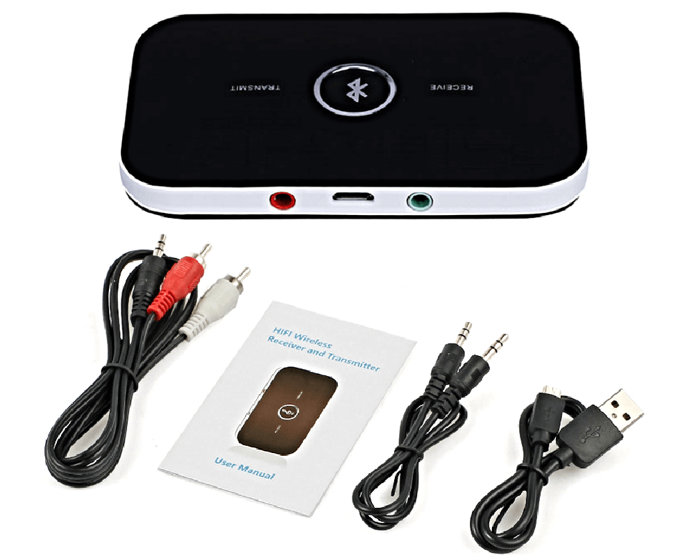 Bluetooth Transmitter Receiver 3.5Mm Audio Cable 2-In-1 Wireless Adapter For Headphone Speaker