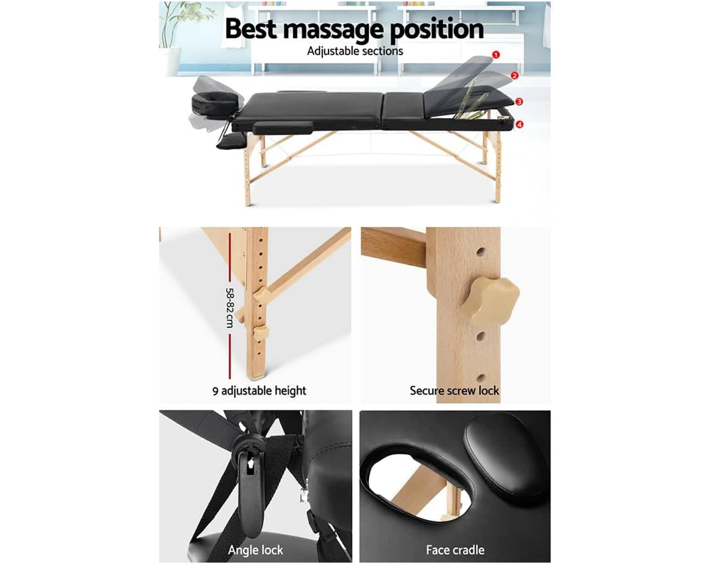 Massage table frame detail