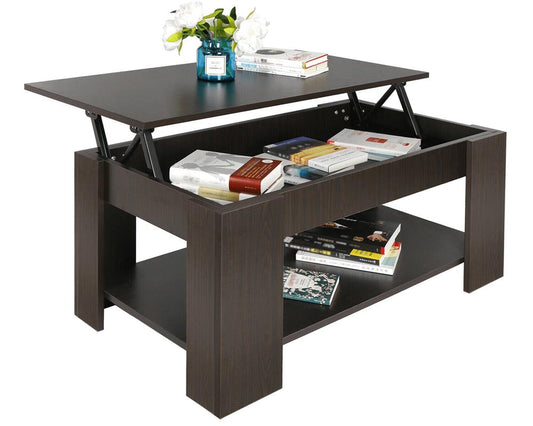 coffee table with storage open