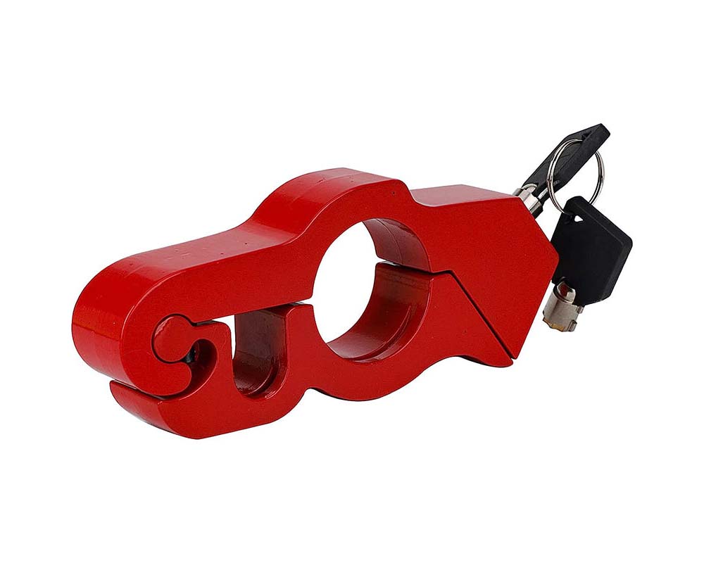 motorcycle brake grip lock red