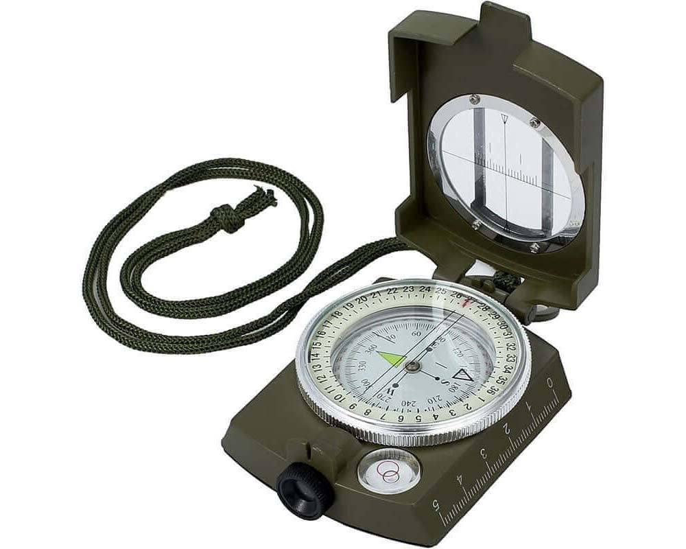 Foldable metal compass