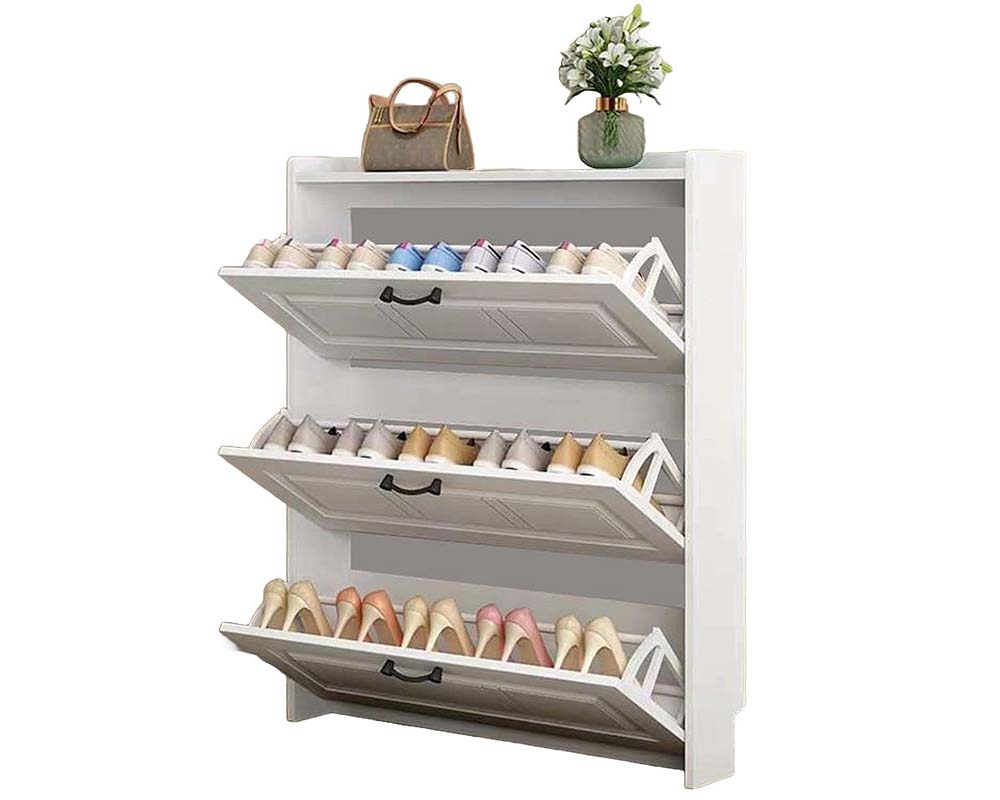 Shoe cabinet side view
