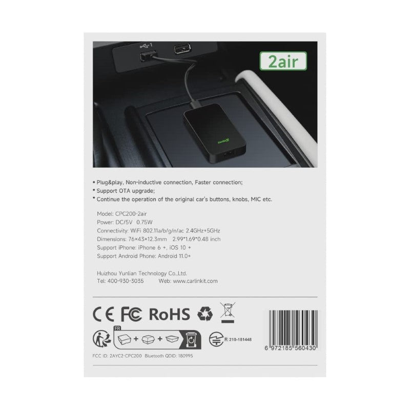 CarPlay adapter with LED light