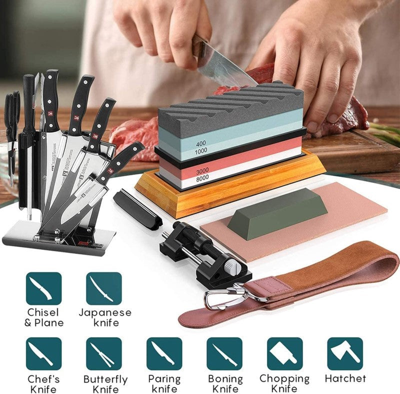 Complete knife sharpening set