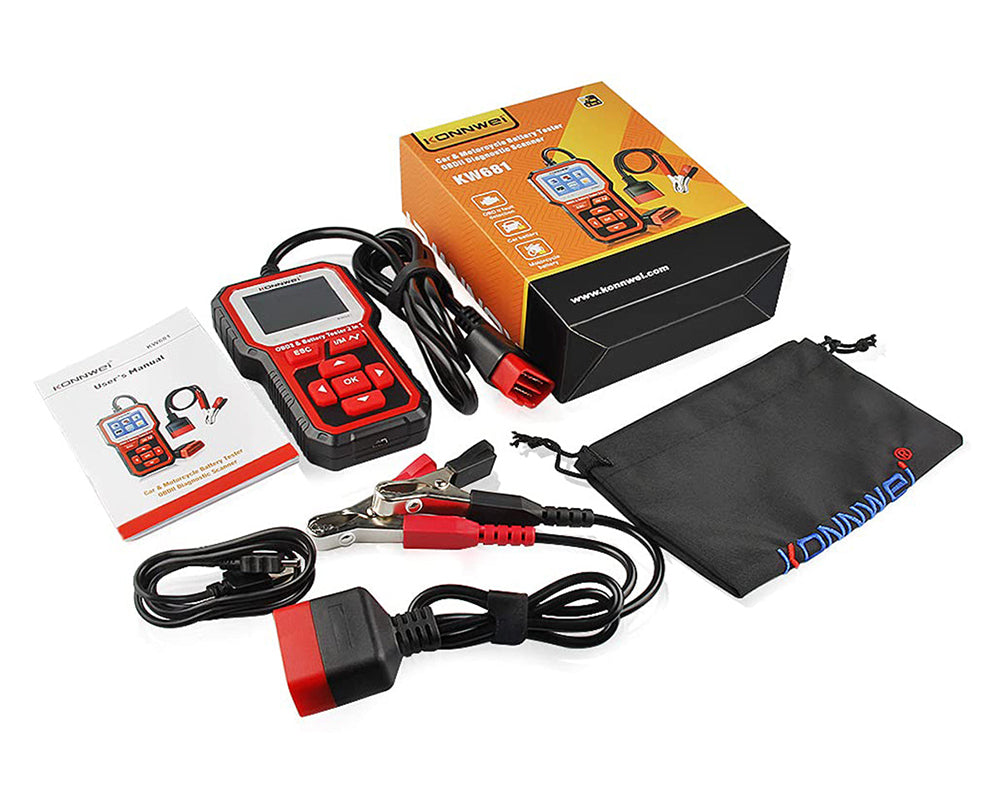 Car battery and OBD2 tester
