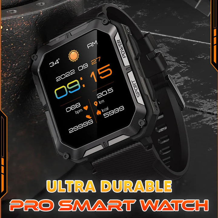 black and orange watch