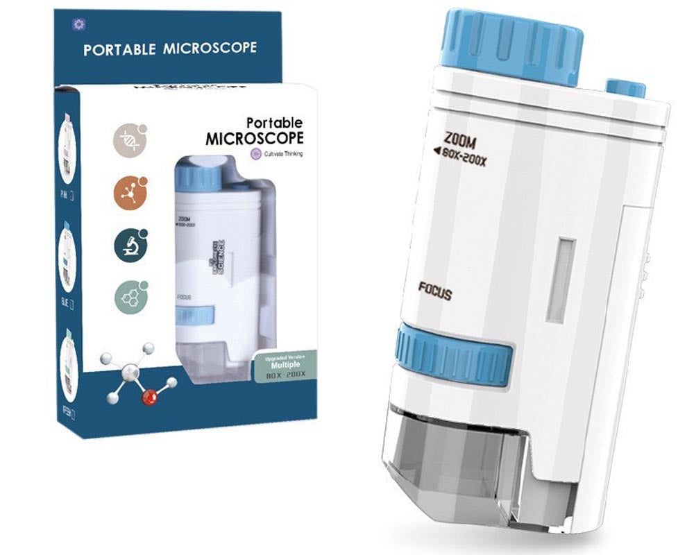 Compact zoom microscope