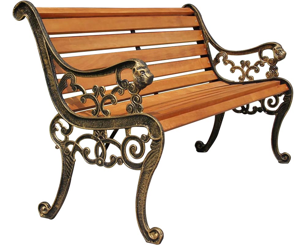 metal frame garden bench