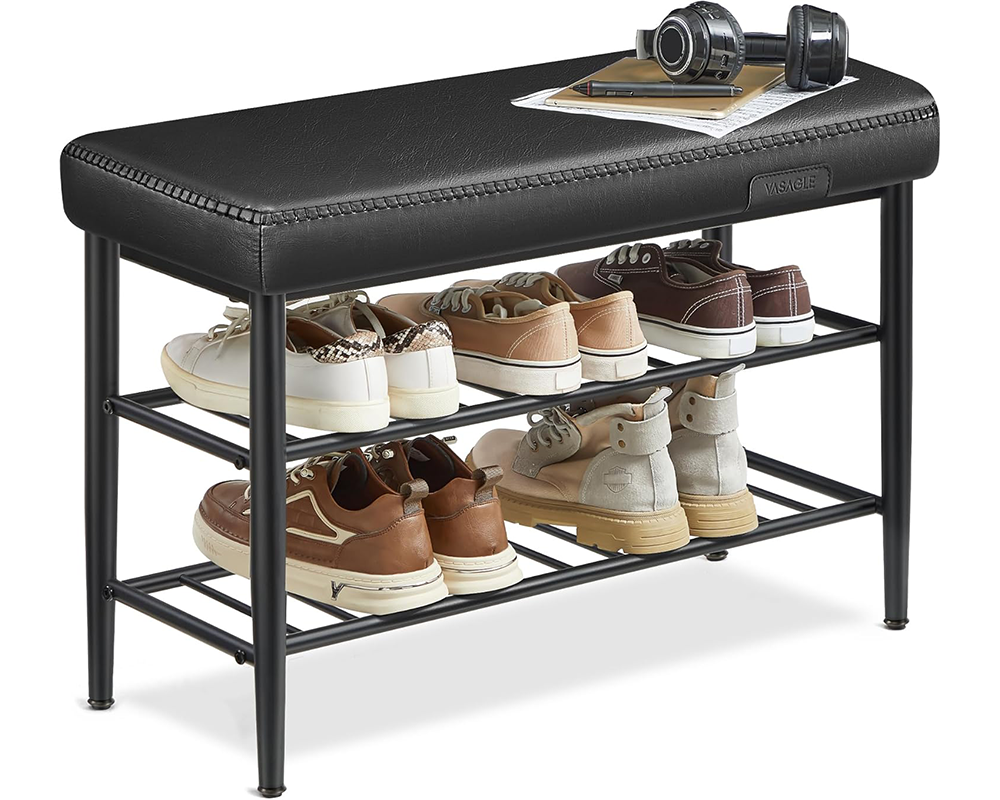 Comfortable shoe storage bench