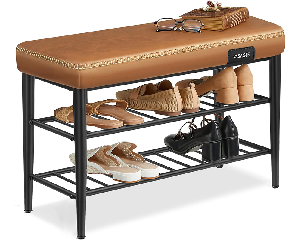 Comfortable shoe storage bench