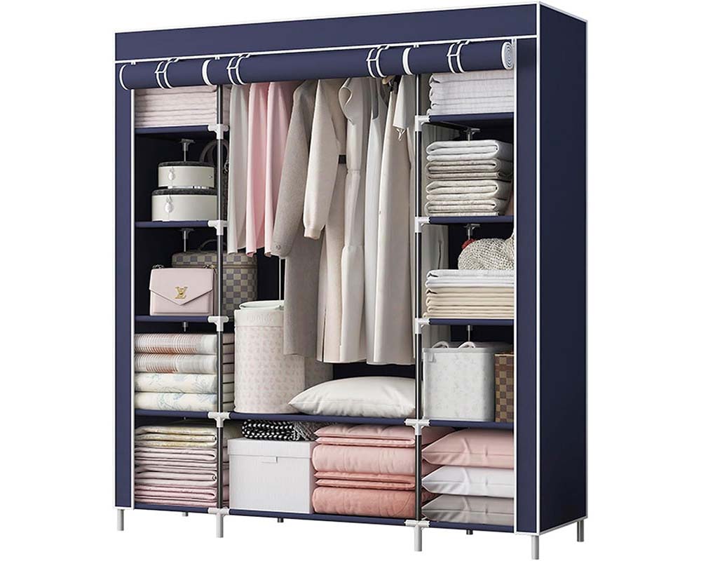 Wardrobe organiser assembled