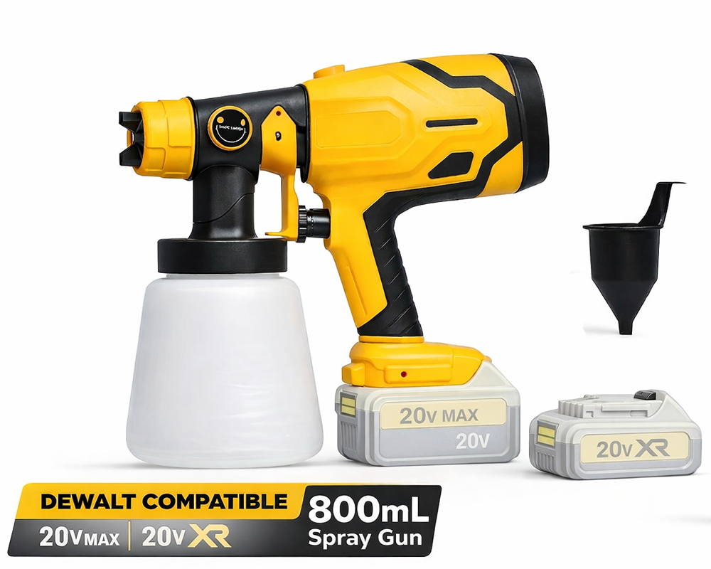 High Pressure Cordless Spray Gun Paint Sprayer Fits Dewalt 18V Battery