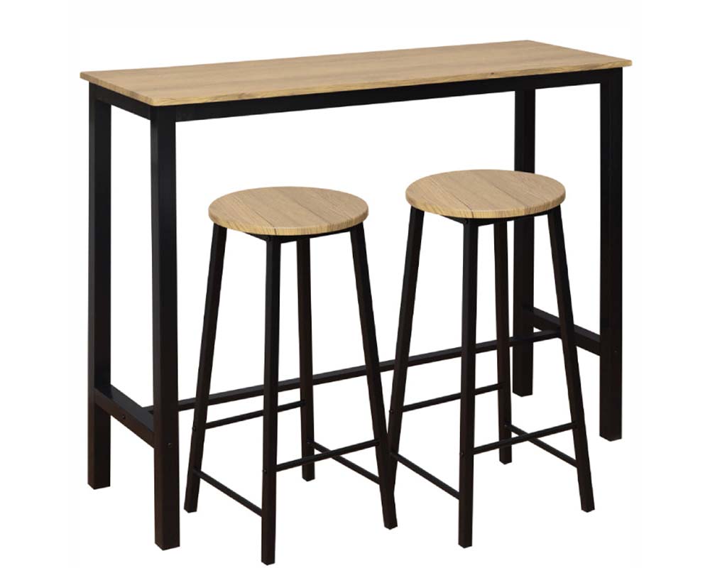 Steel frame bar table
