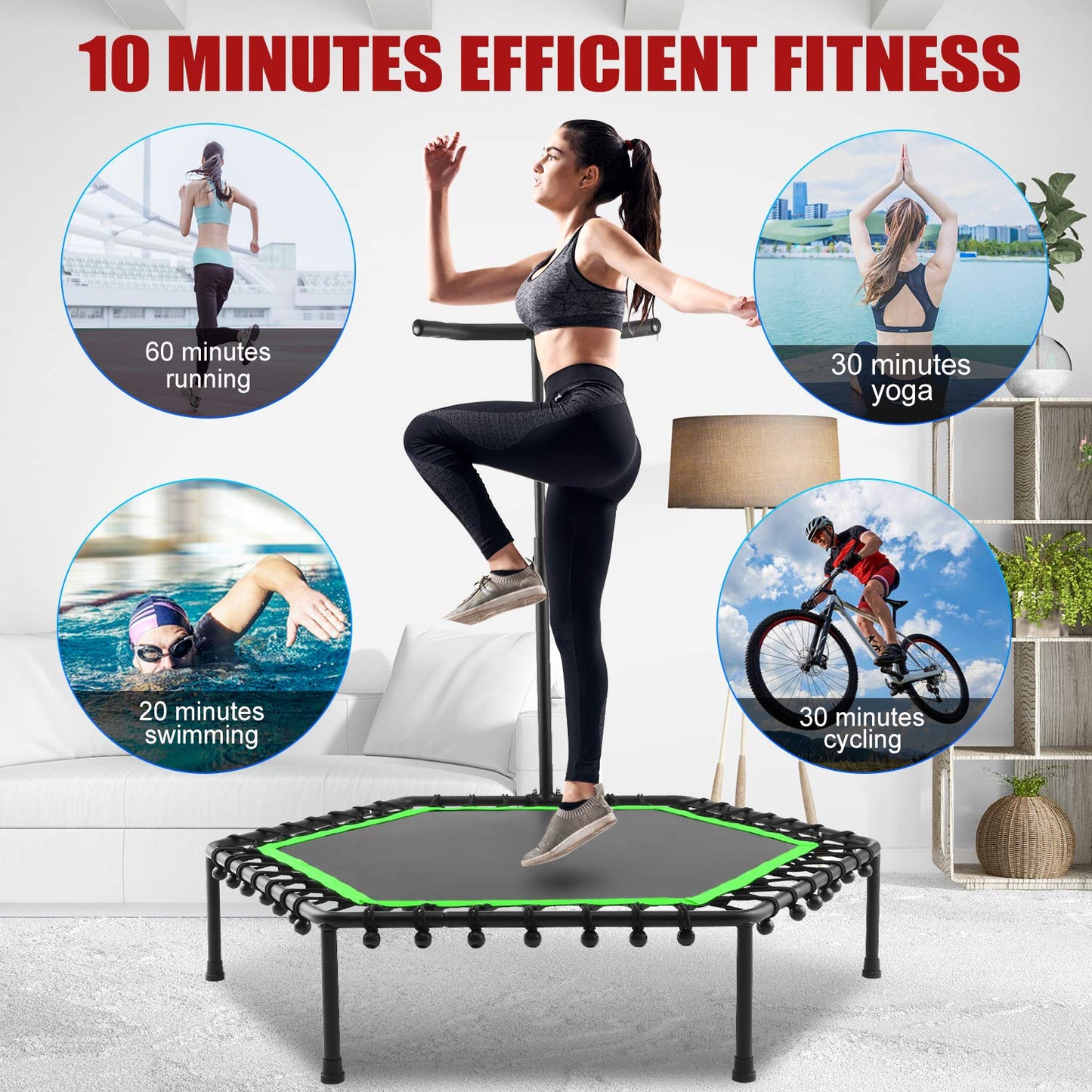 Quiet trampoline for home
