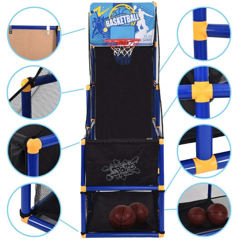 basketball set with storage basket
