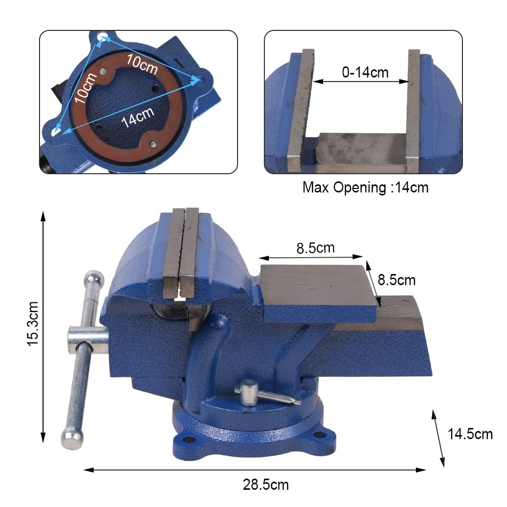 Rotary locking base vise