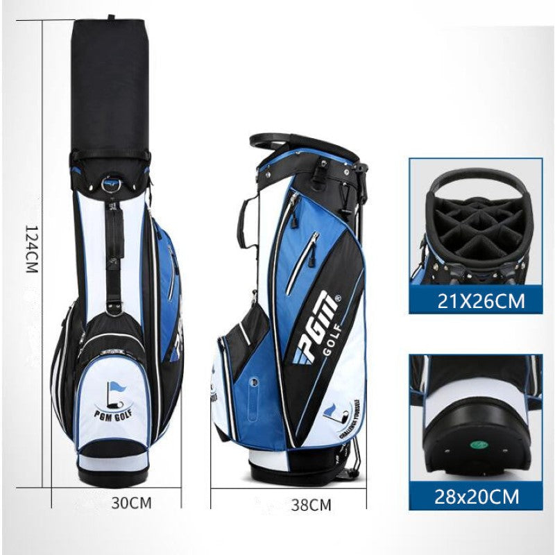 Golf bag with stable stand
