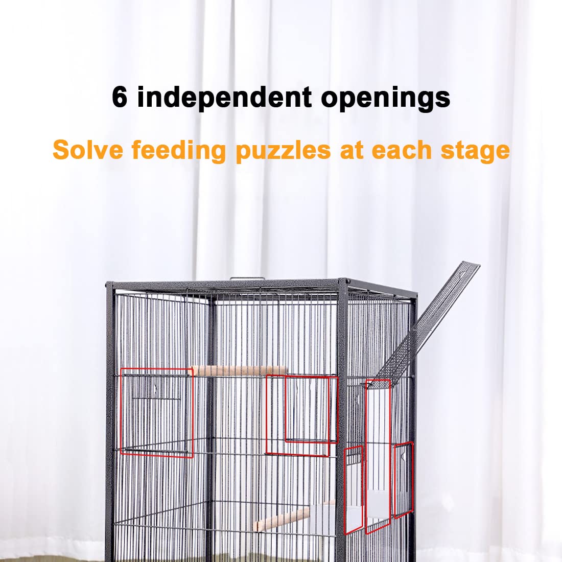 Black metal bird cage
