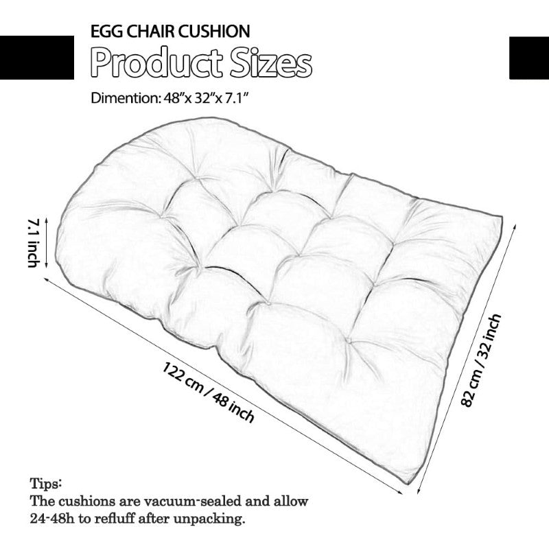 thick padded hanging cushion
