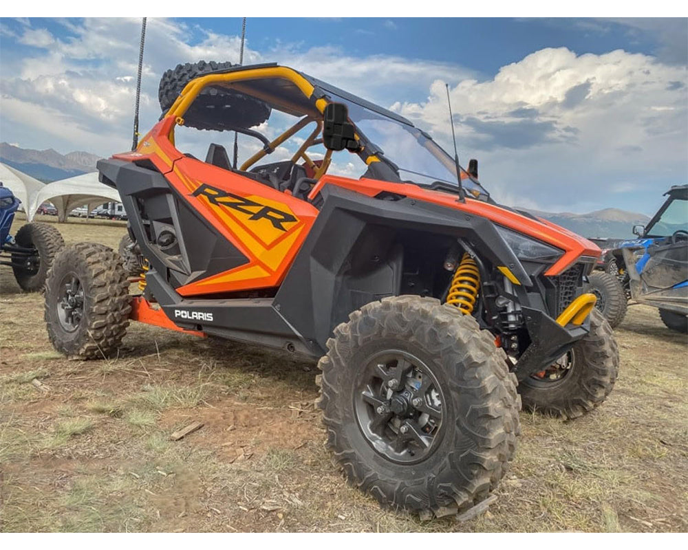 UTV mirror with mounting kit