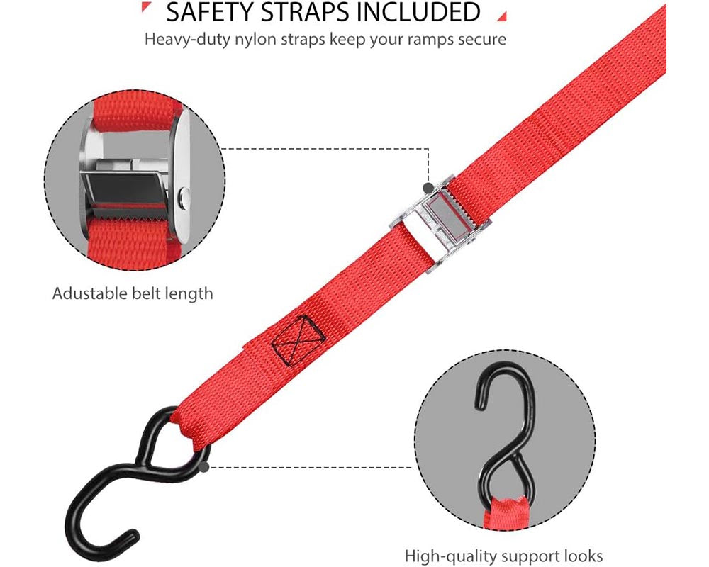 Aluminum Folding Ramp 340KG Loading Capacity Motorbike Loading Ramp 2260mm Long