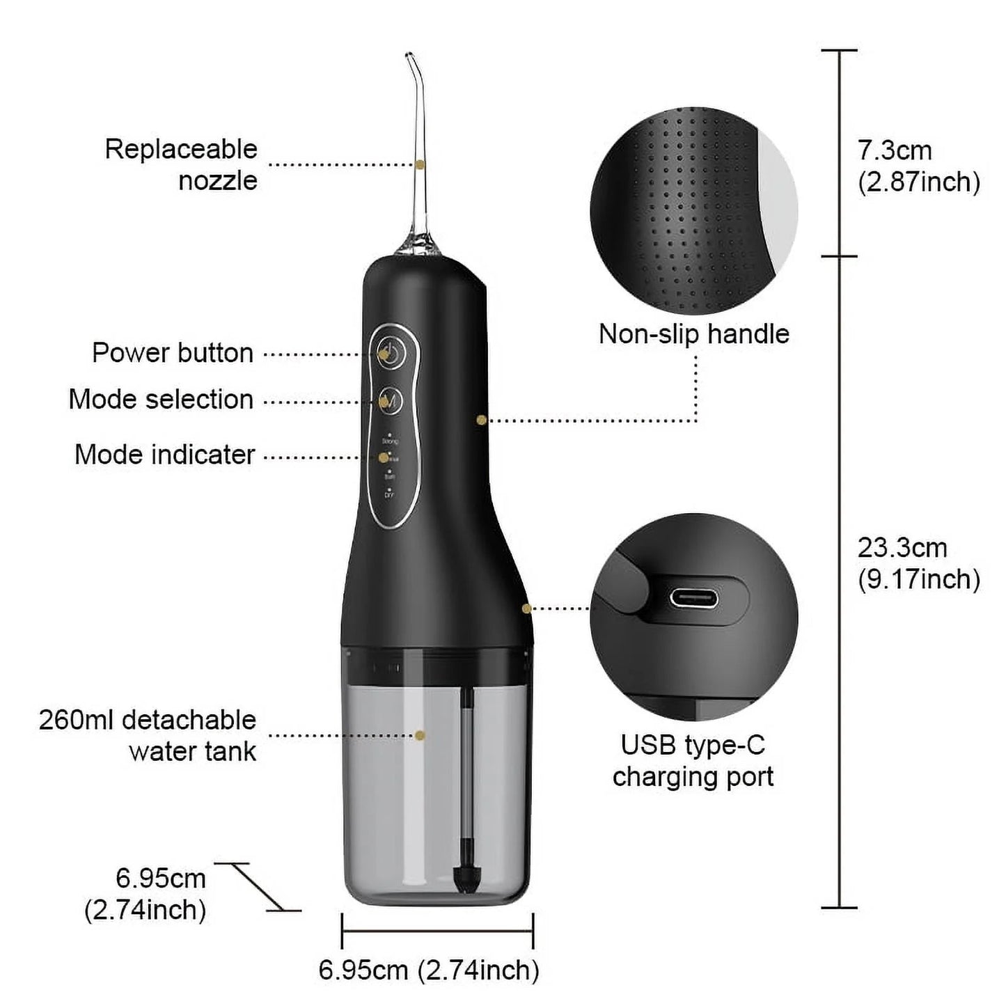 Water flosser in use