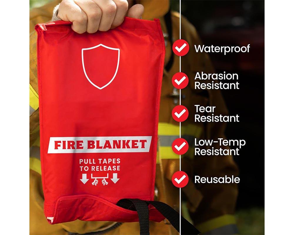 fire blanket ready for use