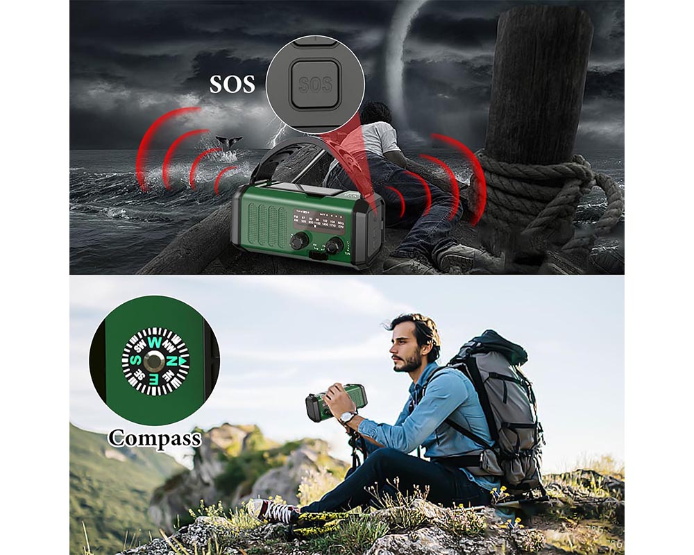 Compact outdoor survival radio