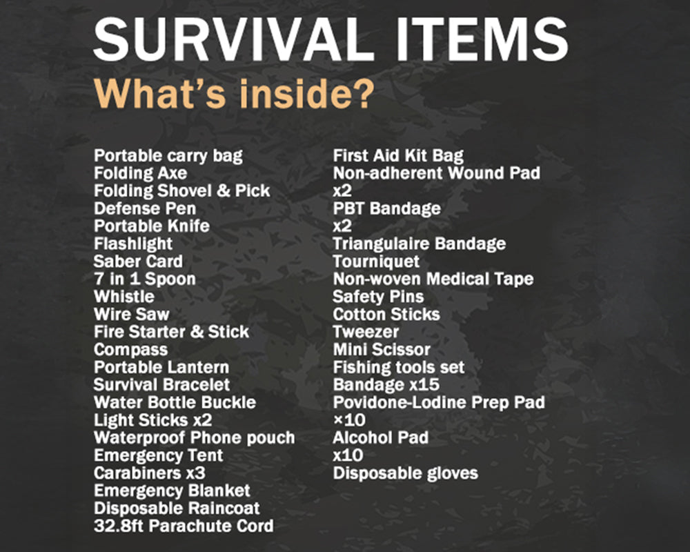 Survival kit for camping