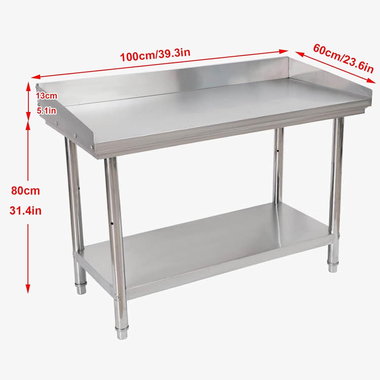 Food prep stainless steel table