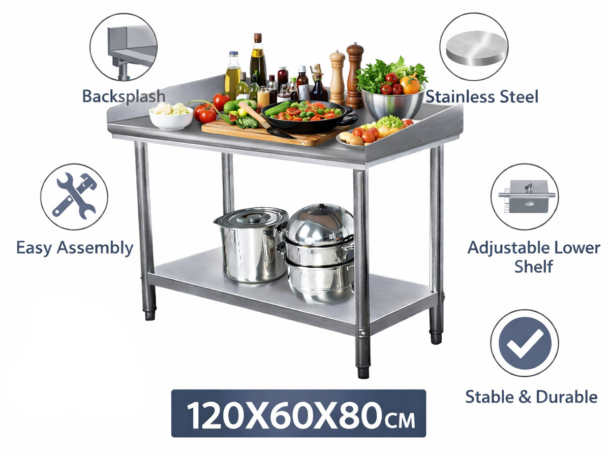 Steel Bench Stainless Steel Kitchen Work Table