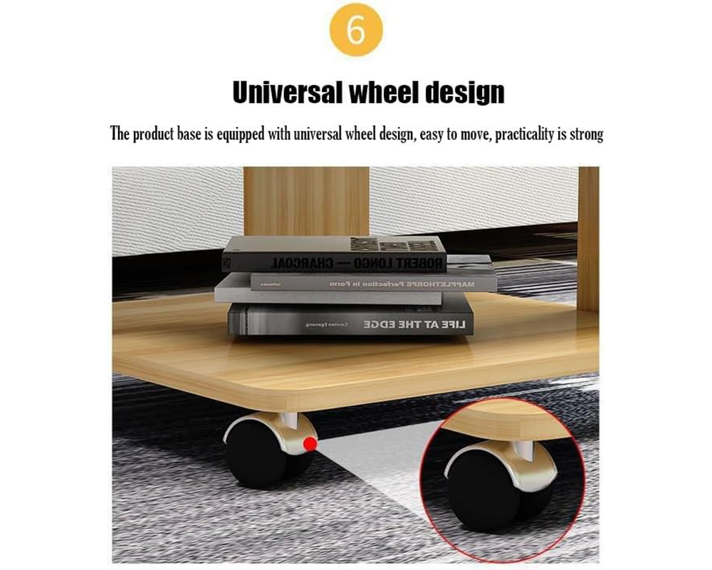 Coffee Table Side Table with Wheels