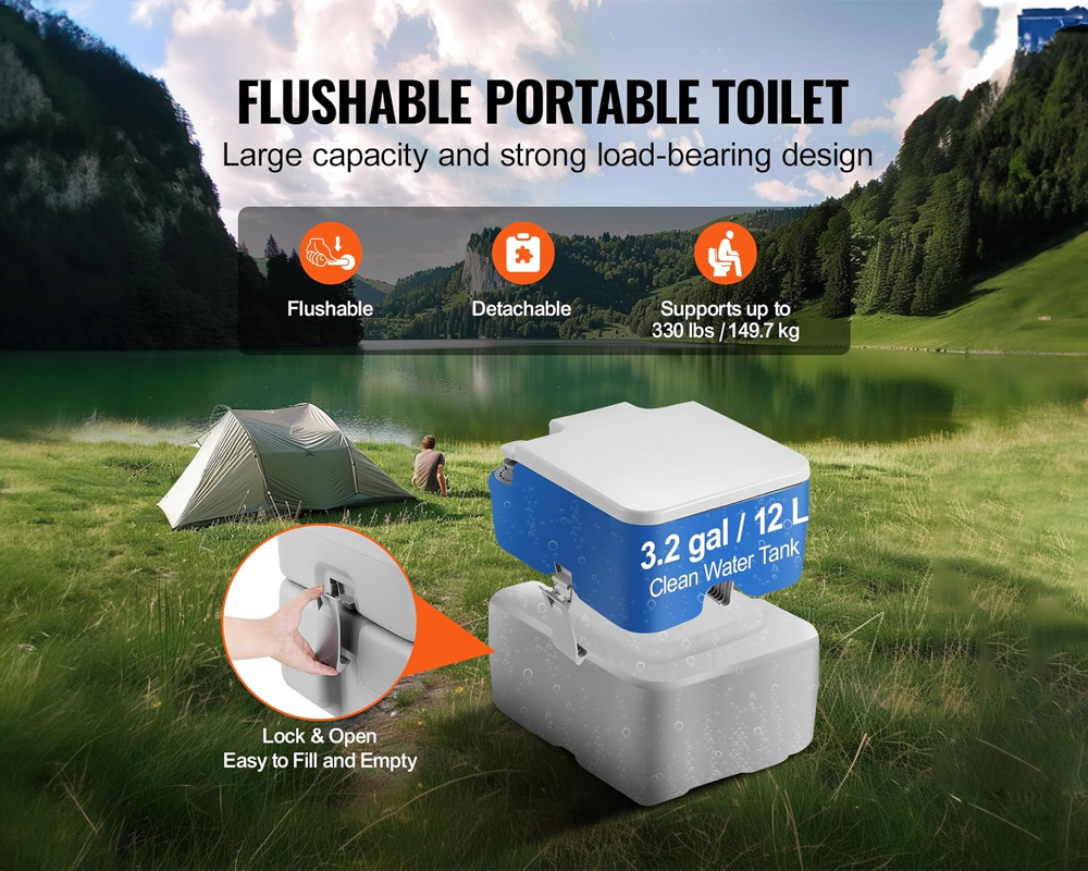 Portable toilet for RV use