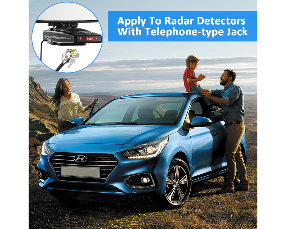 2M RJ11 Power Cable Cord for Uniden Escort Beltronics Valentine V1 Radar