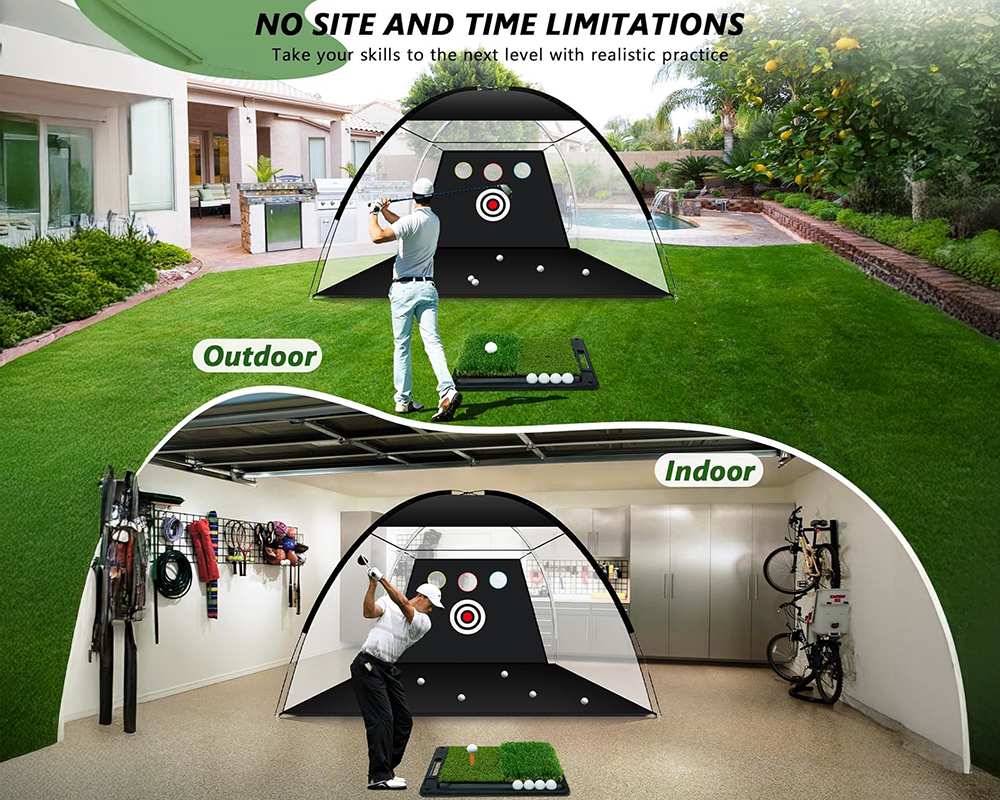 Indoor golf practice net