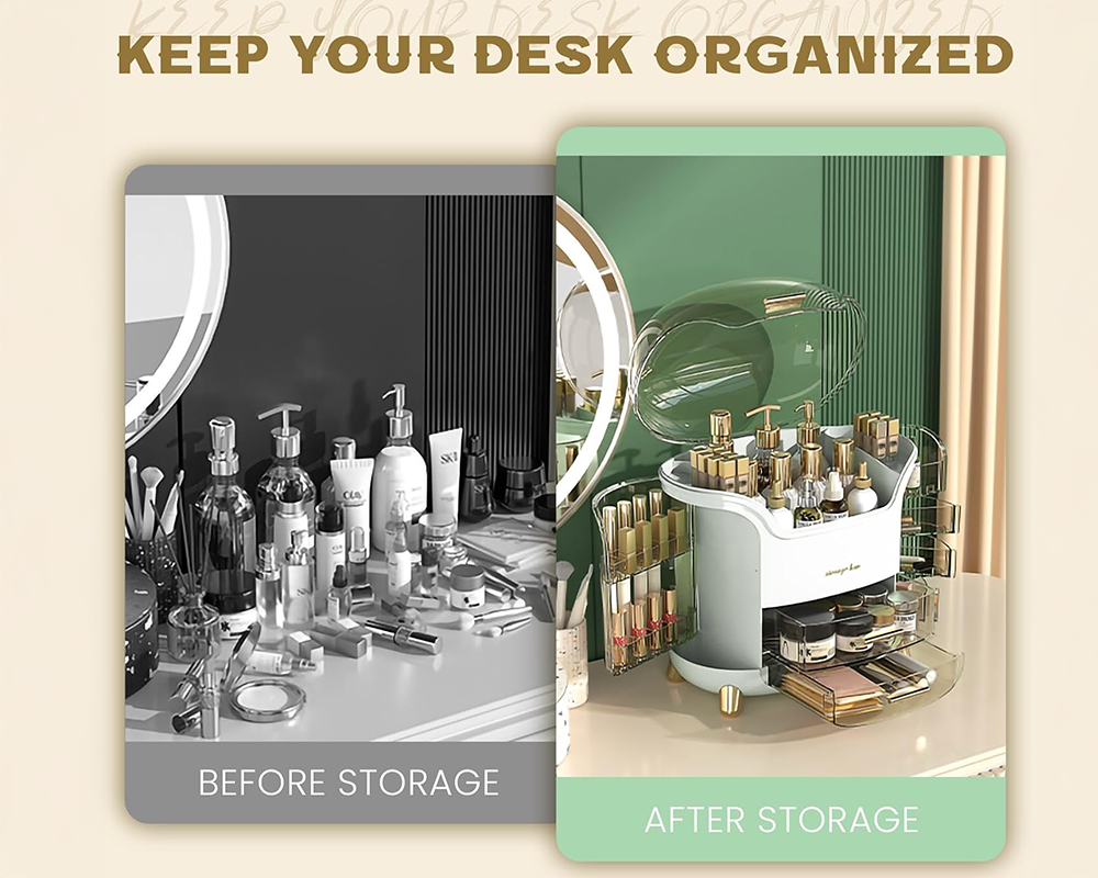 Makeup Case Makeup Box Dustproof Cosmetic Storage Box Organizer