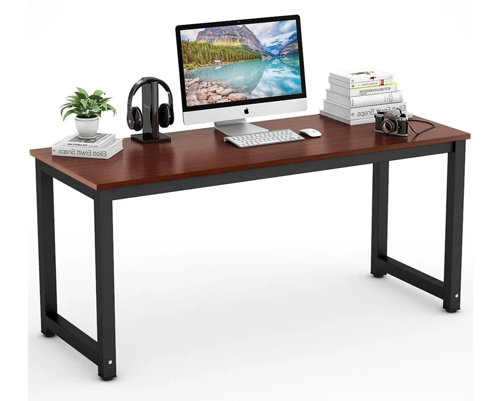 Study desk with steel frame